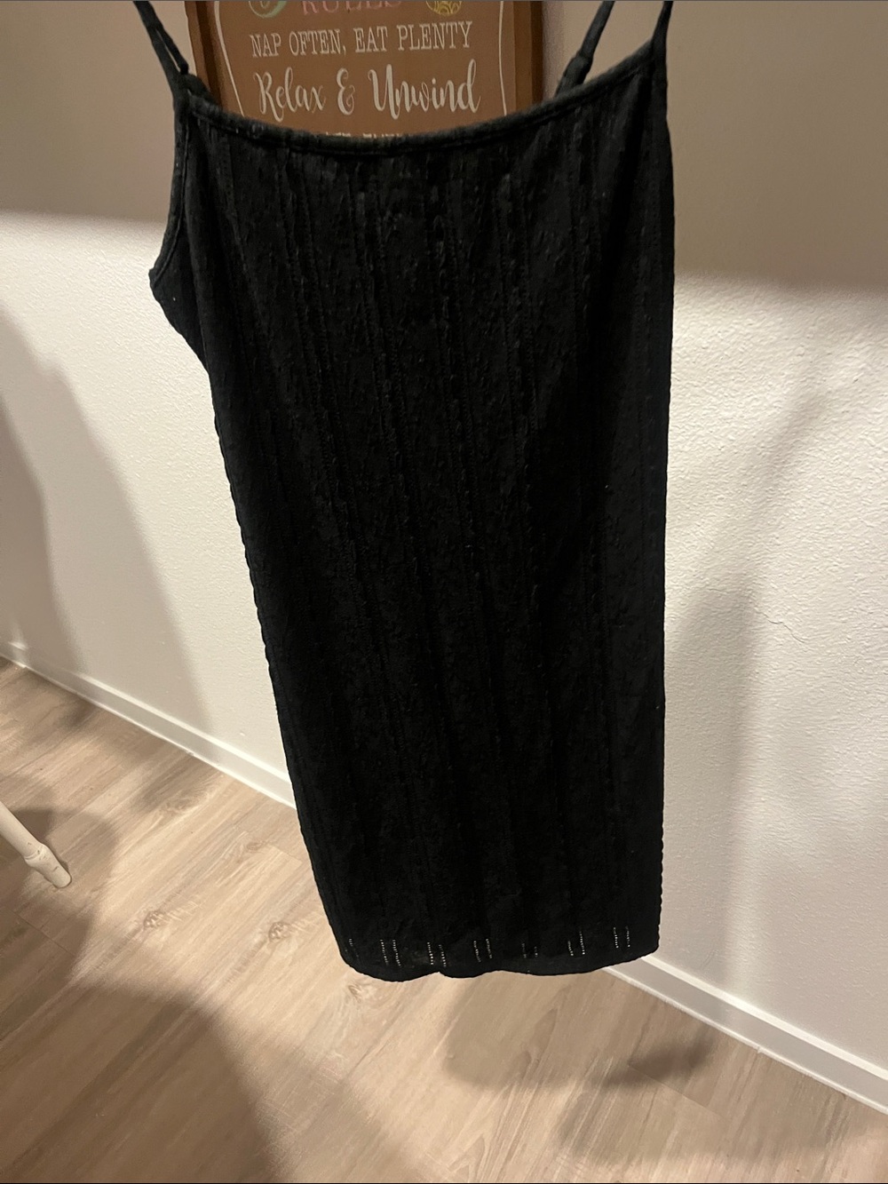 Black Knit Slip Skirt - Women's Elegant Layering Piece